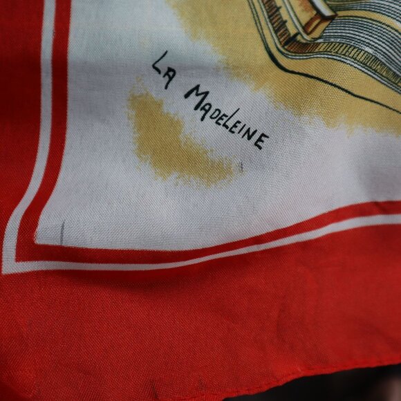 Paris Scarf Red Classic Career Versatile Travel Casual Everyday Weekend Office - Picture 10 of 11